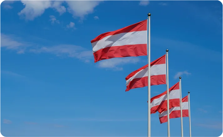 Umzug Österreich Flags